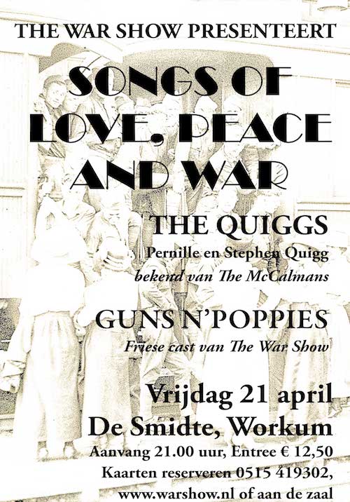 the war show presenteert songs of love, peace and war