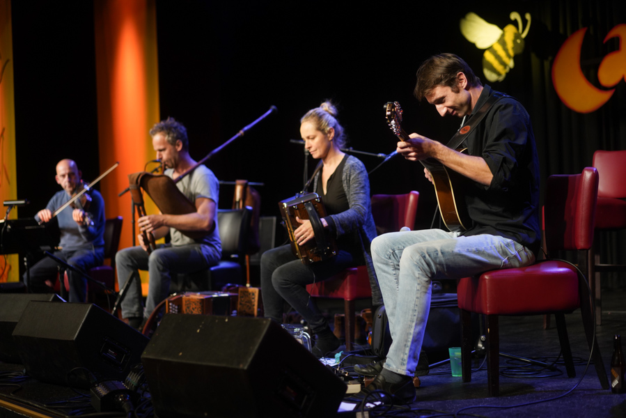 Naragonia Quartet met vlnr Luc Pilartz, Toon, Pascale en Maarten Decombel