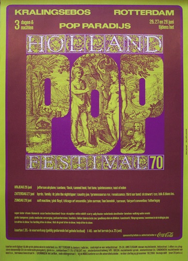 affiche holland popfestival kralingen 1970