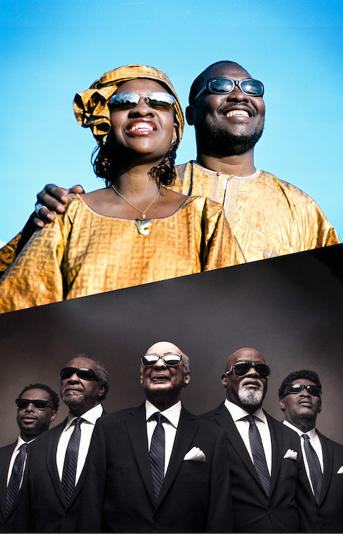 Amadou & Mariam (boven) en Blind Boys of Alabama