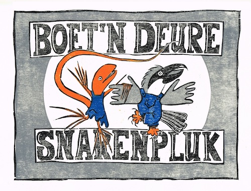 Boet'n Deure Snarenpluk, affiche door Jeroen Jongsma