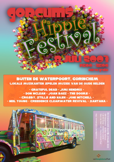 poster gorcums hippiefestival