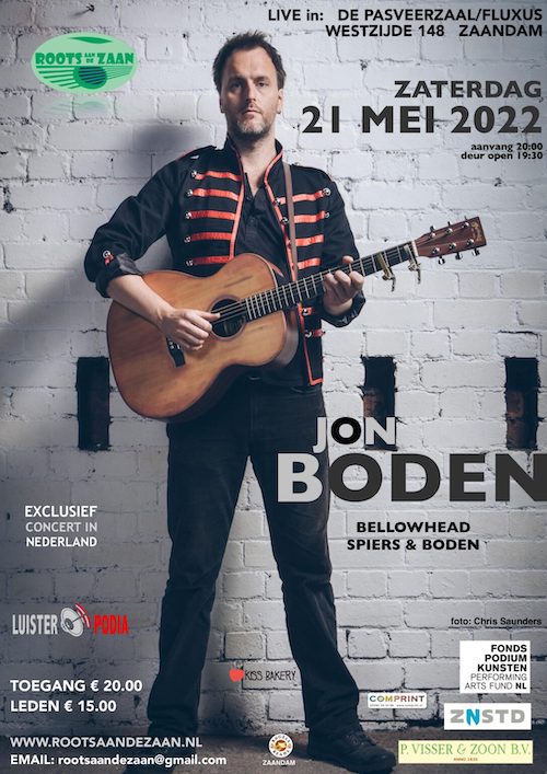 Jon Boden 21 mei 2022 Roots aan de Zaan