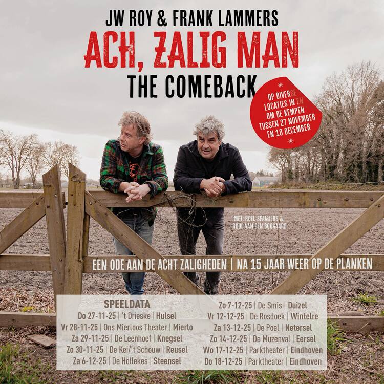JW Roy & Frank Lammers, ACH ZALIG MAN THE COMEBACK, foto & artwork Femke Hoogland