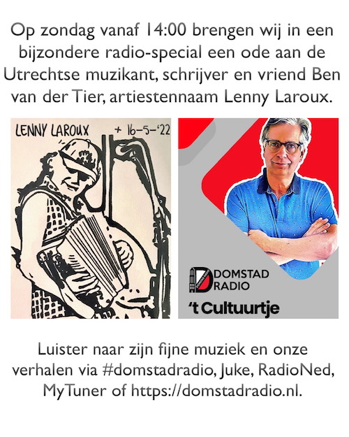 Ode aan Lenny Laroux op Domstad Radio
